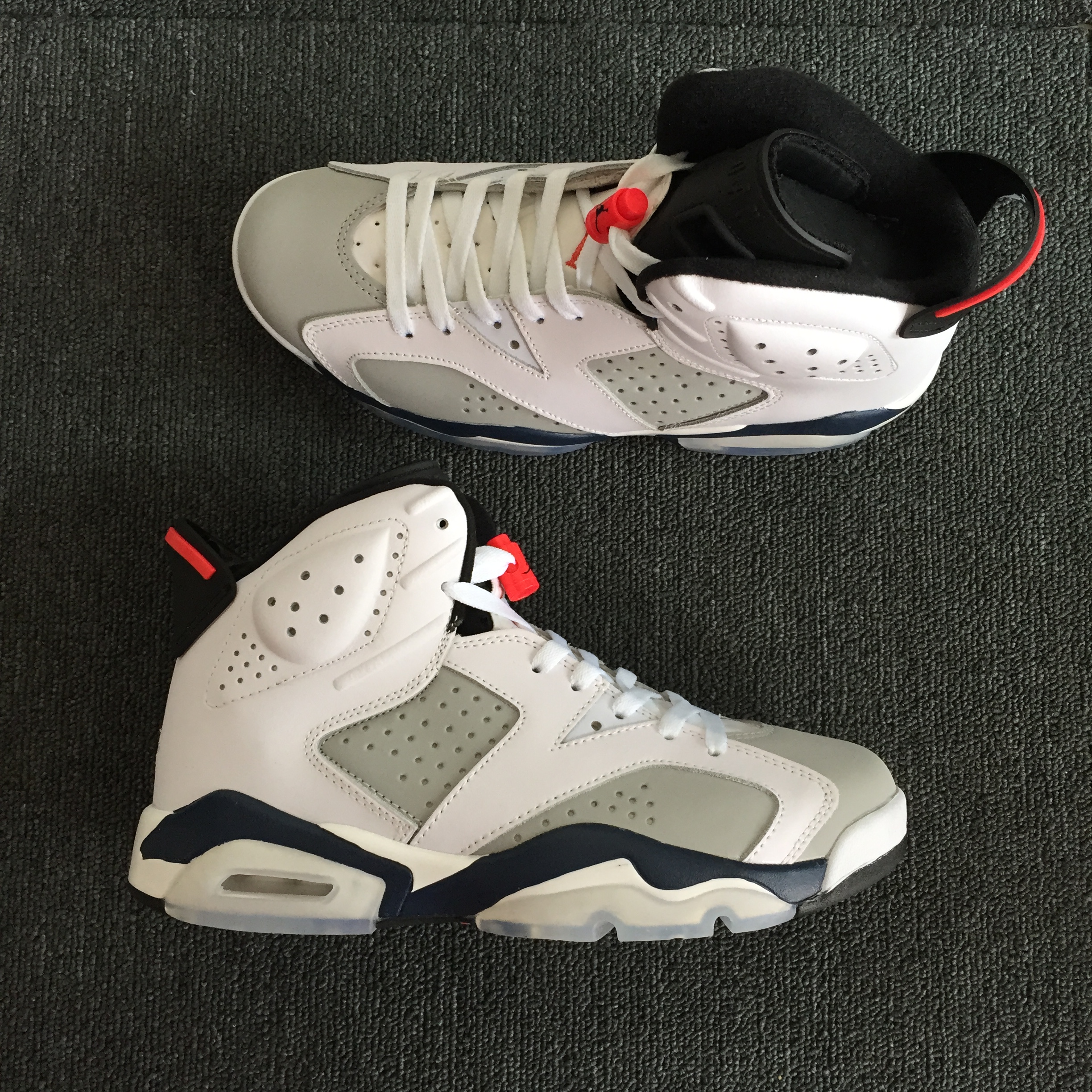 Air Jordan 6 Tinker White Grey Black Red Shoes